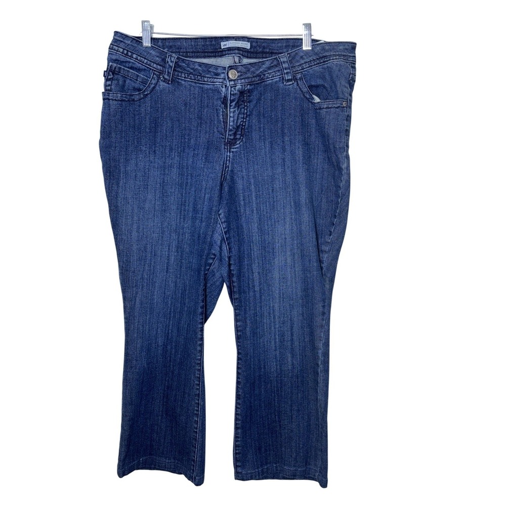 Lee Slender Secret Lower on the Waist Bootcut Jeans Blue Embroidered Pockets 20W